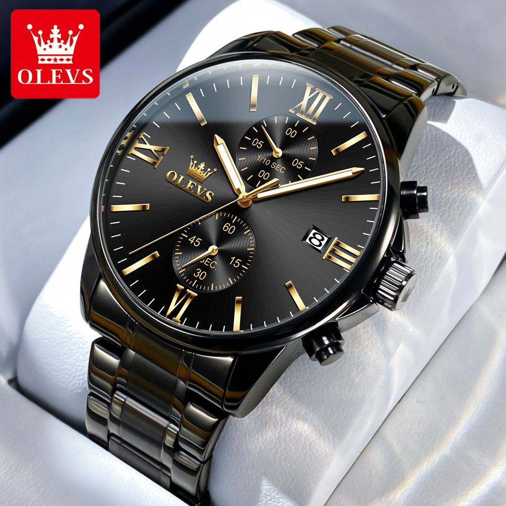 Luxury Watch Magazine - OLEVS 2886 Klasik Siyah Kuvars İzle