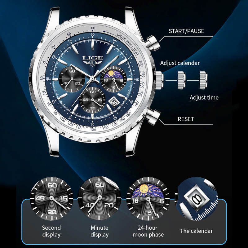 LIGE marka lüks kuvars adam iz - Luxury Watch Magazine incelemesi ve fiyatı