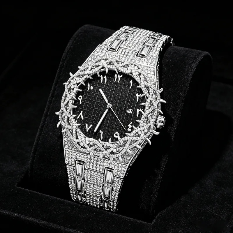 Buzlu ve Işıltılı Erkek Quartz - Luxury Watch Iceberg incelemesi ve fiyatı